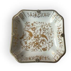 Vintage 1950s Ardalt Trinket Dish Lenwile China Brass Japan